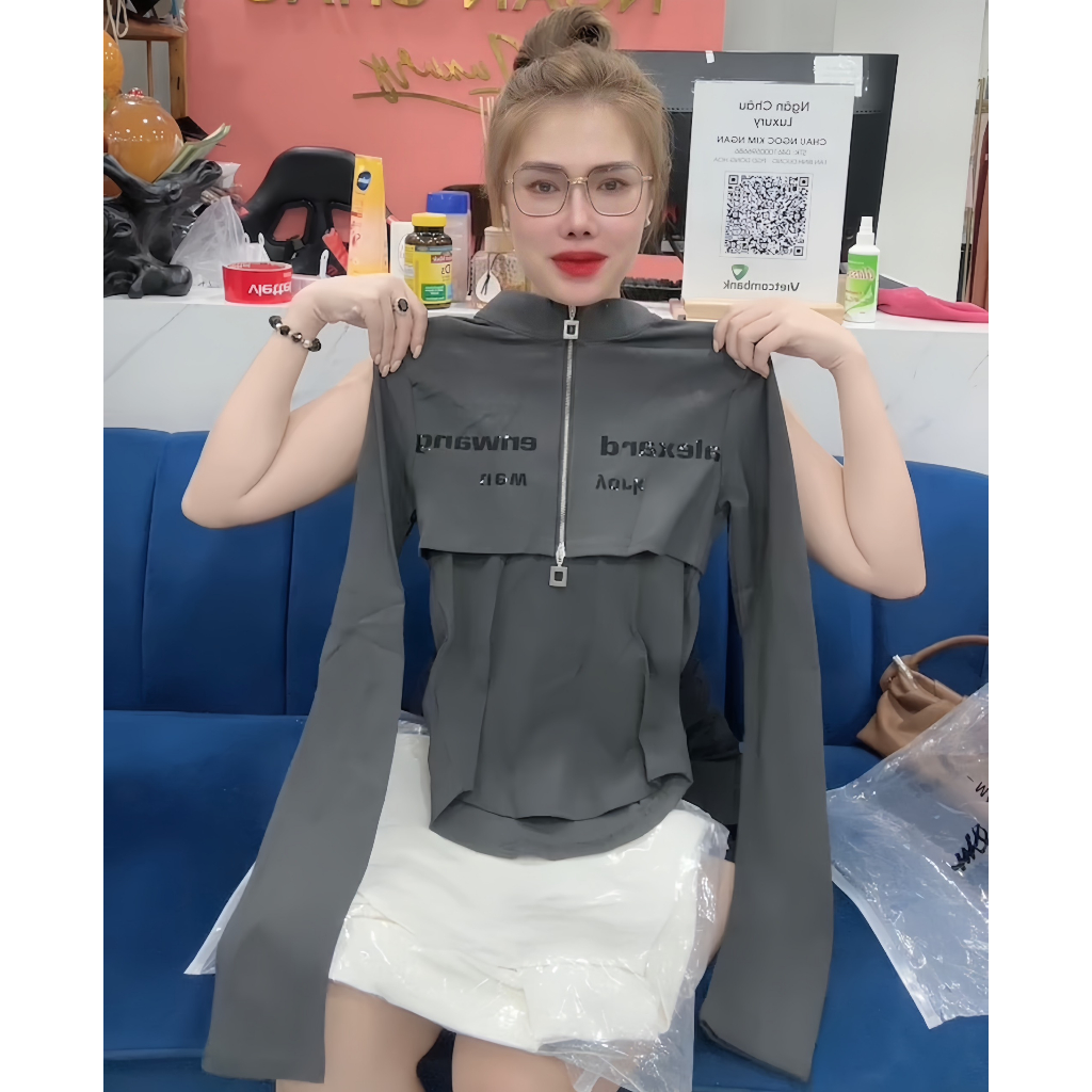 A22 Áo Thun 2 Lớp Khóa Kéo