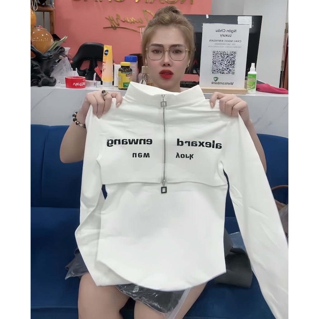 A22 Áo Thun 2 Lớp Khóa Kéo