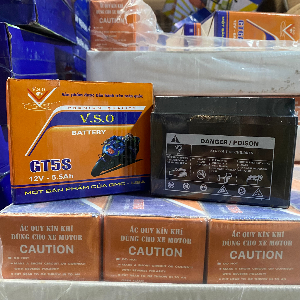 Bình ắc quy V.S.O GT6A - hàng chính hãng GMC-USA