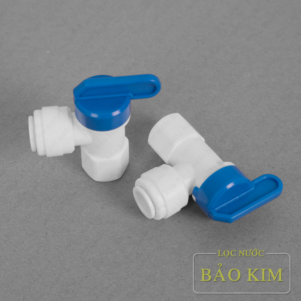 Van bình áp nối nhanh máy lọc nước R.O ren 13  ra dây 6  hoặc dây 10