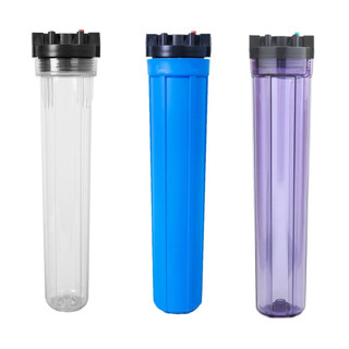 Vỏ - cốc ly lọc 20 inch ren 17, 21, 27 | xanh - trong tím