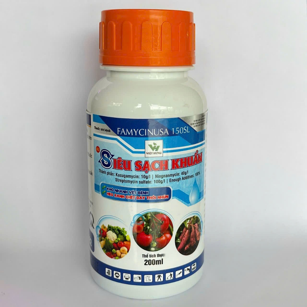 Chế phẩm SIÊU SẠCH KHUẨN 150SL Thể tích 200ml.