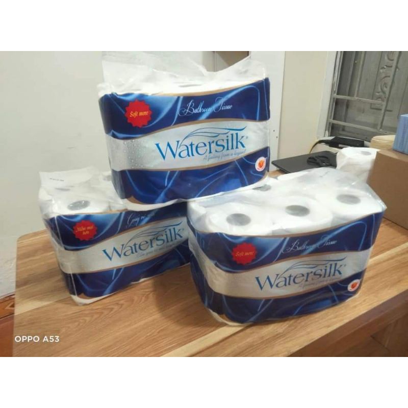 Giấy vệ sinh watersilk 12 cuộn 2 lớp- Free ship xem hàng