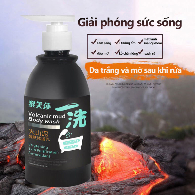 Sữa tắm trắng da toàn thân tắm bùn núi lửa làm trắng da sau khi đi nắng tẩy tế bào chết làm trắng nhanh