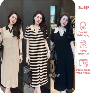 [M199] Váy đầm bầu len Mongtogi freesize