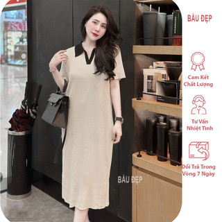 [M199] Váy đầm bầu len Mongtogi freesize