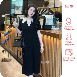 [M199] Váy đầm bầu len Mongtogi freesize