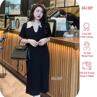 [M199] Váy đầm bầu len Mongtogi freesize
