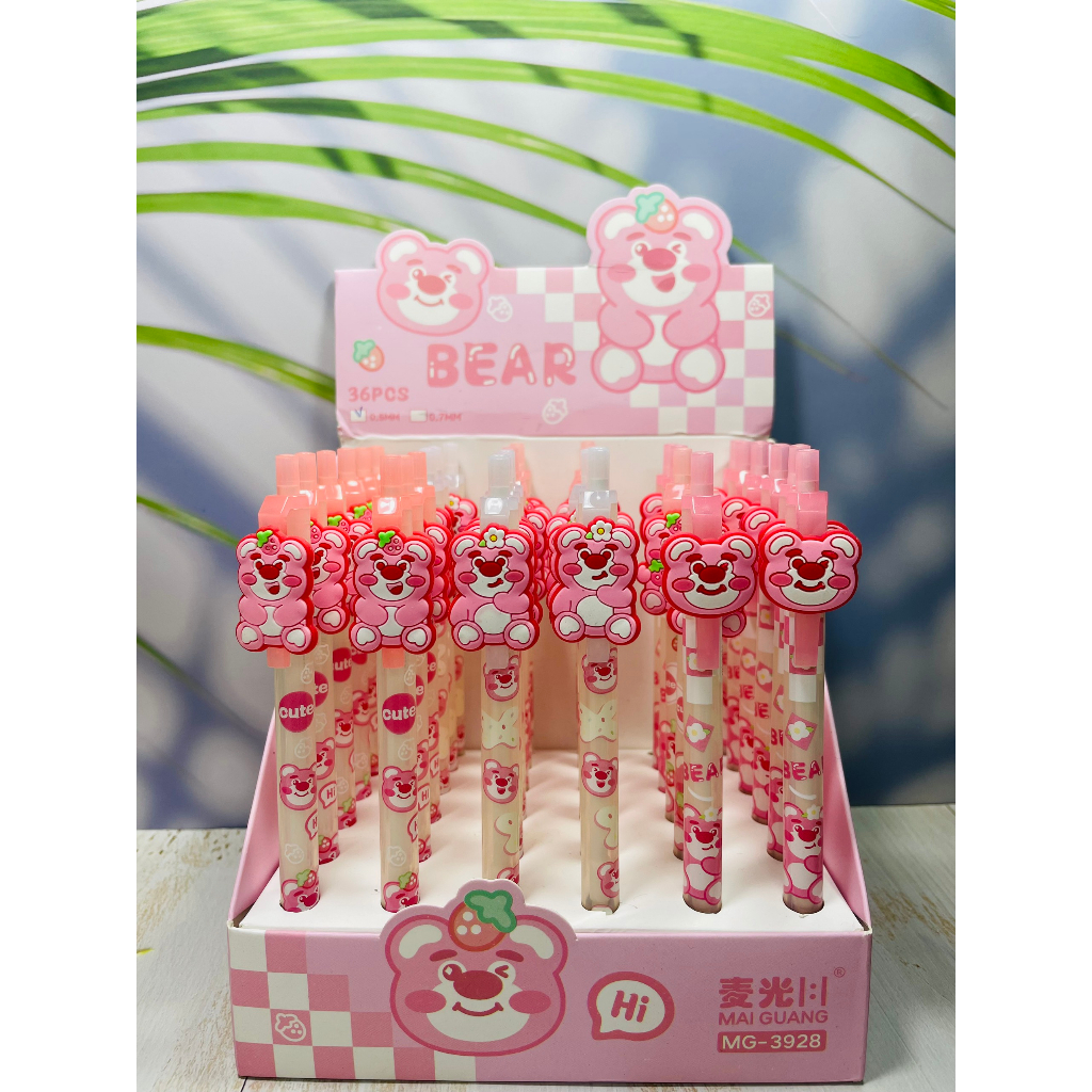 Bút Chì Kim Gấu Dâu 0.5mm, Bút Chì Kim Lotso Strawberry Bear Hot Trend, Bút Chì Kim Siêu Nhân, Ngòi Bút Chì Kim 0.5mm