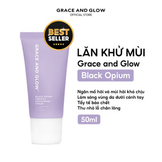 Lăn khử mùi Grace & Glow Black Opium Smooth Deodorant Serum sáng da ngăn ngừa mồ hôi với Niacinamide và AHA