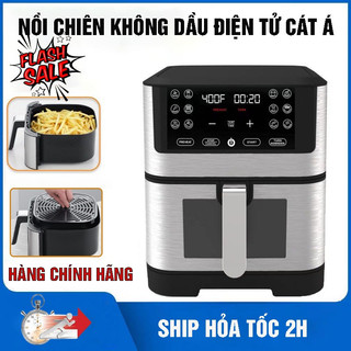 Nồi chiên không dầu điện tử CÁT Á 9.5-12.5L Đen - Chống dính cao cấp, Bảo hành 1 năm