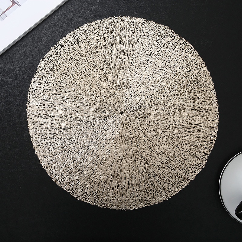 Tấm lót bàn ăn, lót lọ hoa, placemat, nhựa dẻo hình tròn, đường kính 38cm, xinh, rẻ, tiện lợi