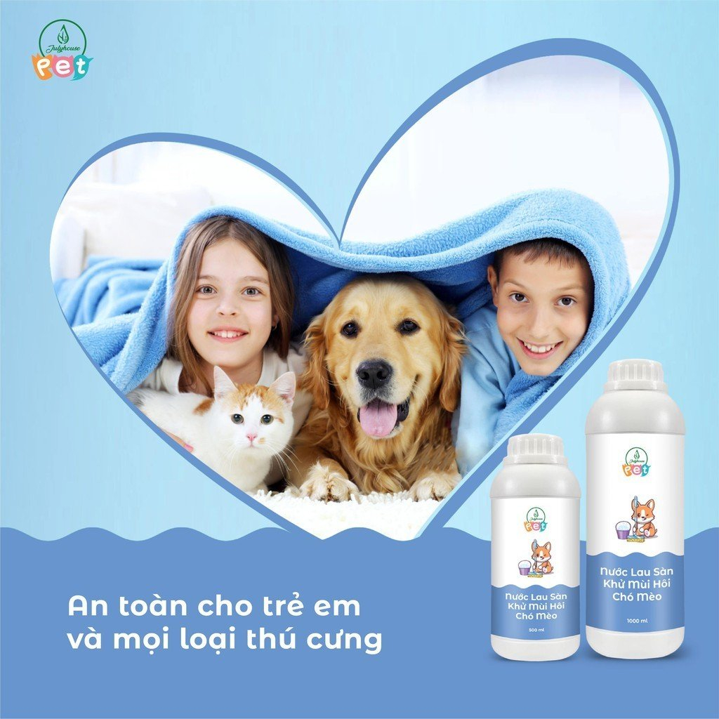 Nước lau sàn khử mùi hôi chó mèo JULYHOUSE kết hợp tinh dầu Oải Hương, Vỏ Bưởi, Khuynh Diệp và Sả Chanh 1000ml
