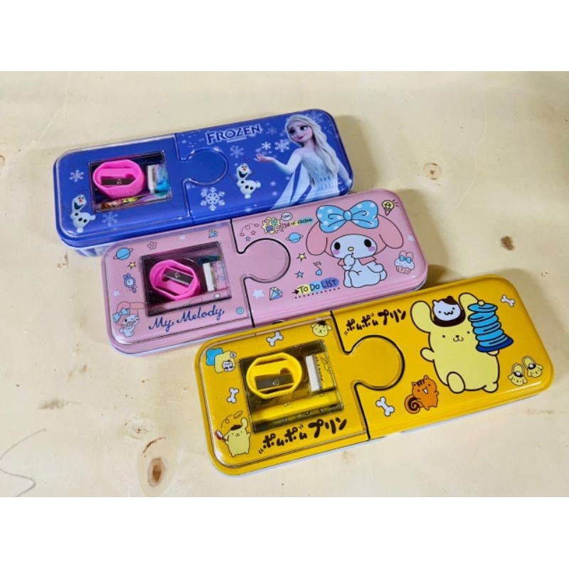 Hộp bút 2 tầng 5 chi tiết hộp thiếc hình ảnh đẹp cho bé