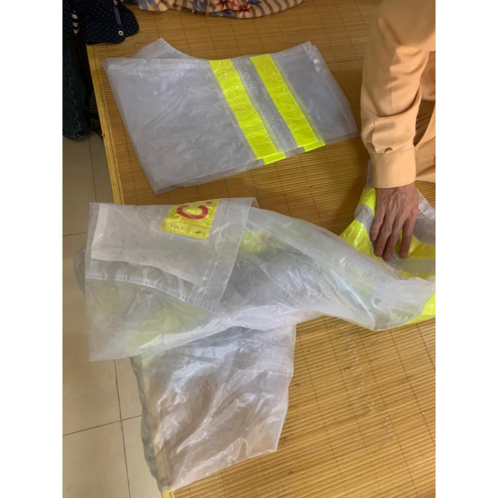 Áo Mưa Bộ  Cảnh Sát Giao Thông, Có Phản Quang Trong Suốt