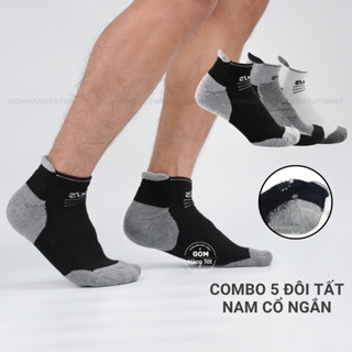 Combo 5 đôi tất thể thao cổ ngắn nam nữ cao cấp, vớ đá banh cổ ngắn chuyên dụng - LUXIS-S17-CB5