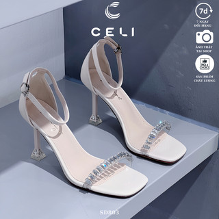 Sandal cao gót nữ Celi Shoes 5p gót nhọn da bóng SD803
