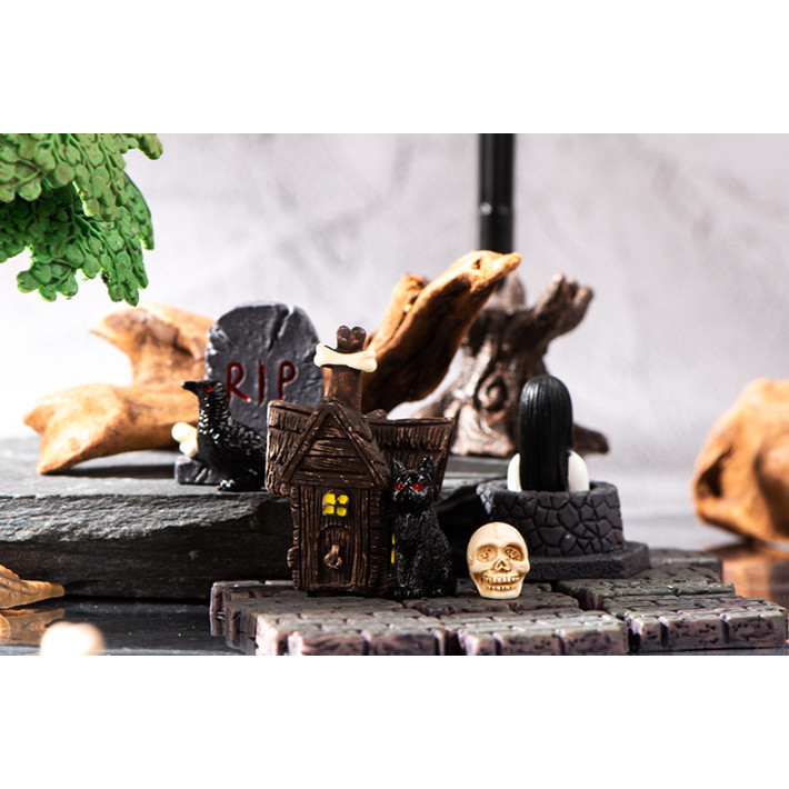 Mô hình decor halloween trang trí bàn, terrarium lễ hội halloween