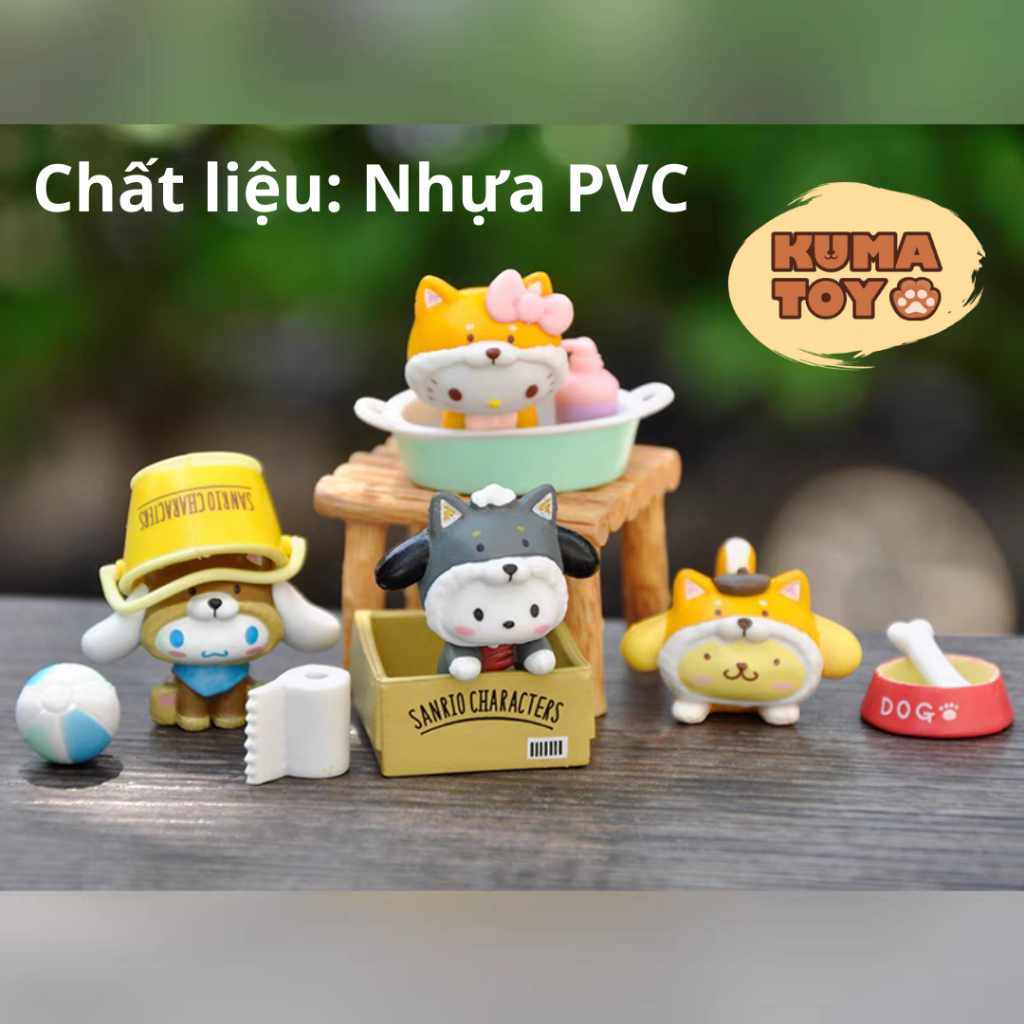 Mô hình mini Hello Kitty, Kuromi, Cinnamaroll, Purin, My Melody siêu cute