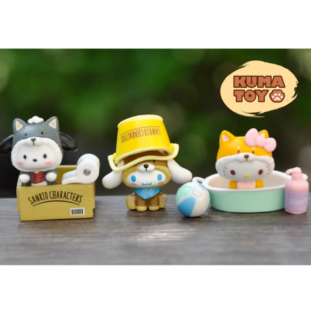 Mô hình mini Hello Kitty, Kuromi, Cinnamaroll, Purin, My Melody siêu cute