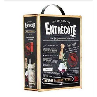 [CHÍNH HÃNG] RƯỢU VANG BỊCH PHÁP ENTRECOTE MERLOT CABERNET SYRAH 3L