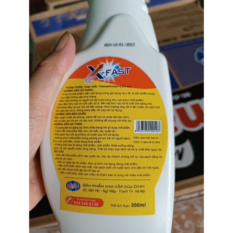 Chế phẩm diệt Ruồi trong Gia Đình và Y Tế Chai 350ml dạng xịt không mùi X-Fast