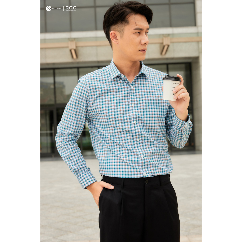 Áo sơ mi dài tay nam DGcs - Dáng suông thoáng mát, thấm hút mồ hôi - SASDBB22M.