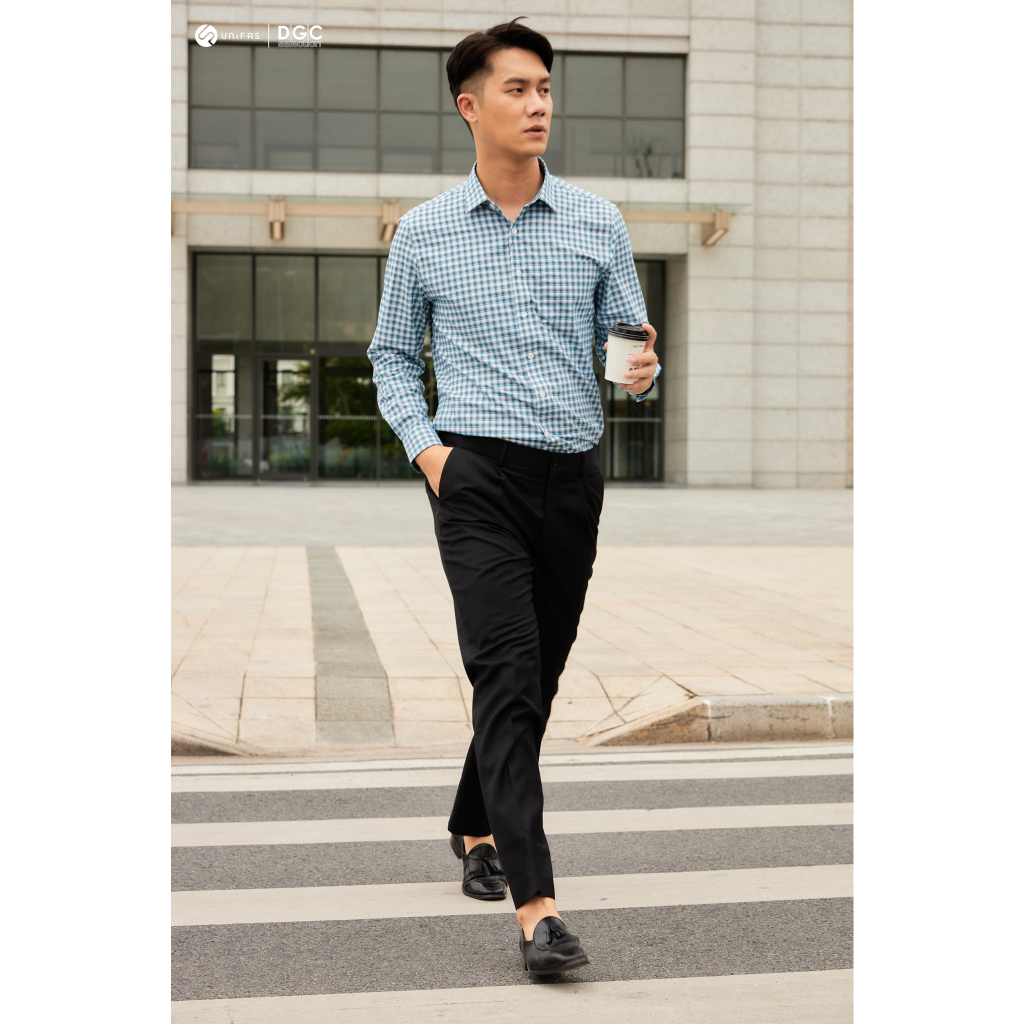Áo sơ mi dài tay nam DGcs - Dáng suông thoáng mát, thấm hút mồ hôi - SASDBB22M.