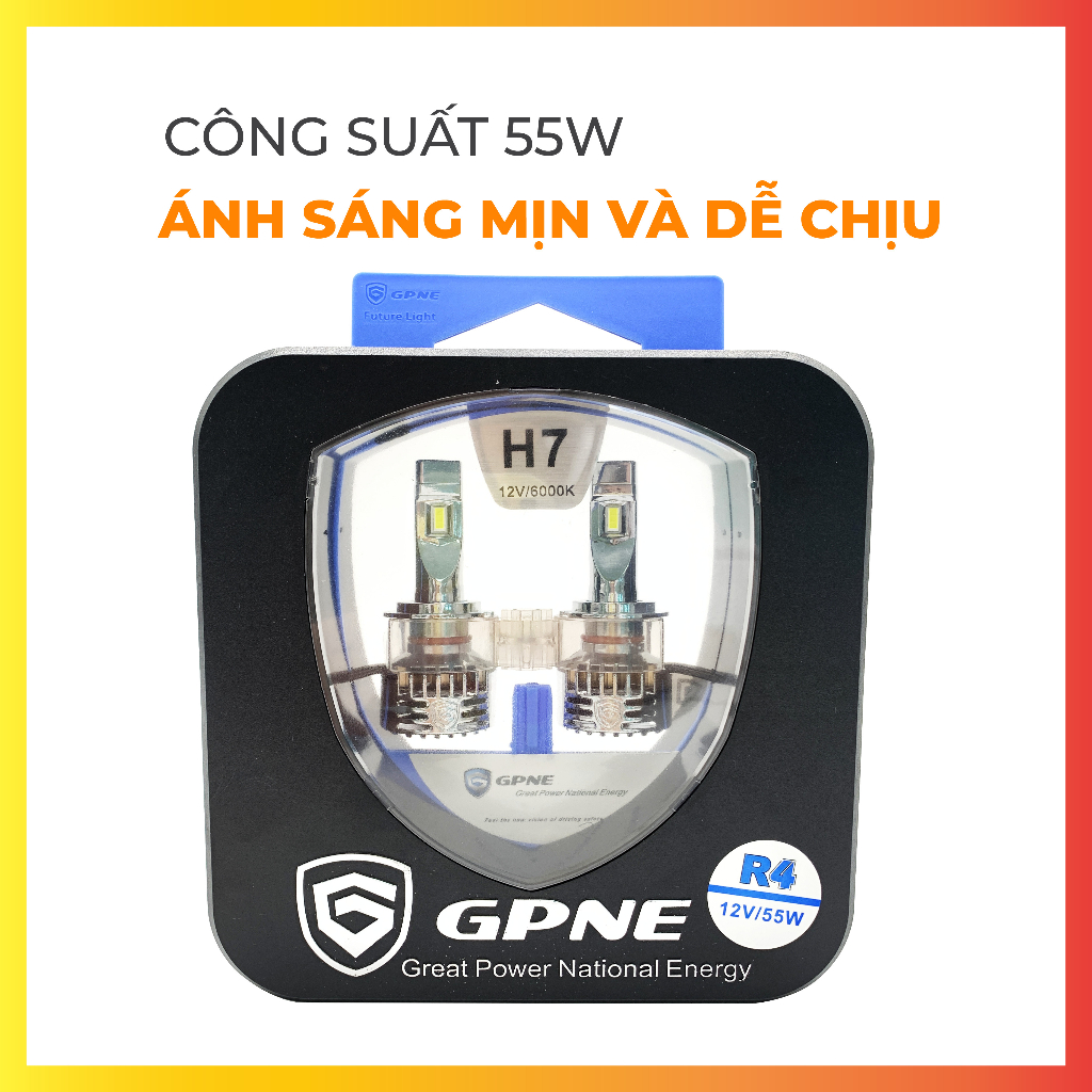 Đèn LED GPNE R4 H7 siêu sáng cho ô tô- bảo hành 3 năm
