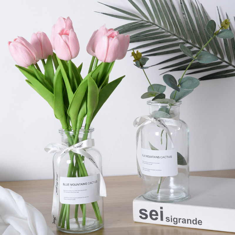Lọ hoa thủy tinh trang trí, bình hoa decor cắm hoa giả phong cách Vintage