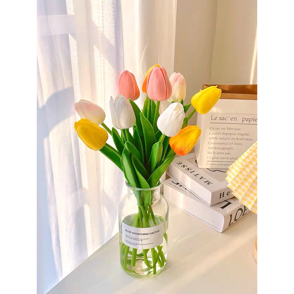 Lọ hoa thủy tinh trang trí, bình hoa decor cắm hoa giả phong cách Vintage