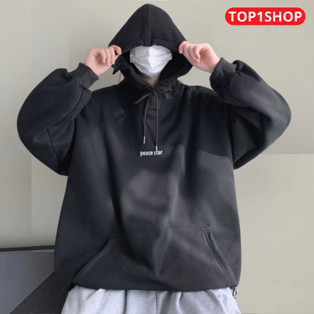 Áo khoác nam STAR form rộng Áo hoodie nỉ bông Fom Rộng Dày Đẹp In Chữ Phối Tay Siêu Hot Trend - T1S M03