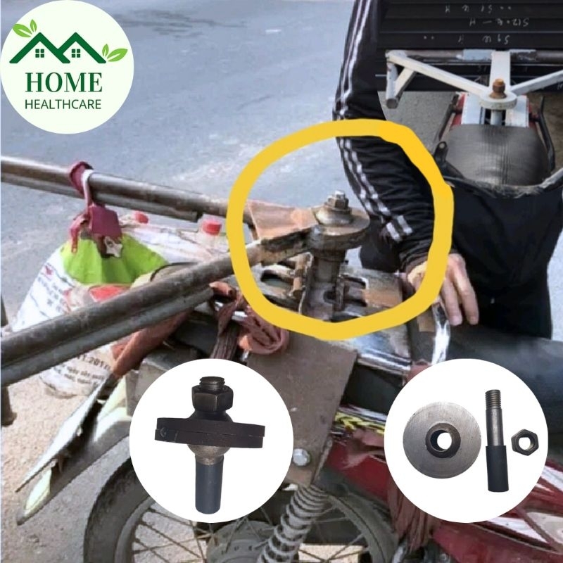 Trụ xe lôi, xe bò, xe kéo TO, chắc chắn, xoay linh hoạt