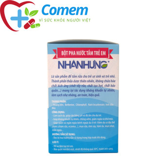 Bột tắm trẻ em Nhân Hưng (hộp 30 gói)