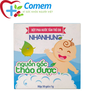 Bột tắm trẻ em Nhân Hưng (hộp 30 gói)