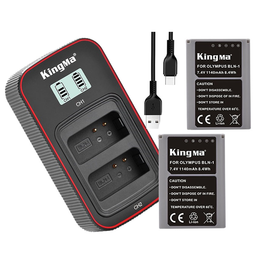 Pin sạc Ver 3 Kingma for Olympus BLN-1