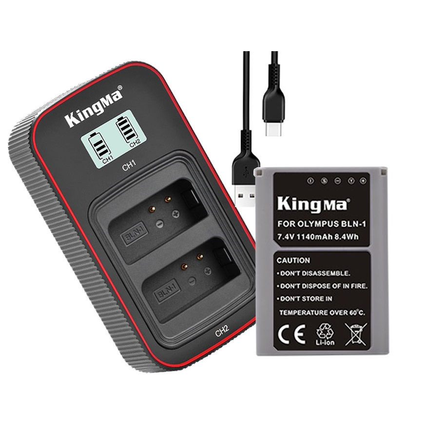 Pin sạc Ver 3 Kingma for Olympus BLN-1