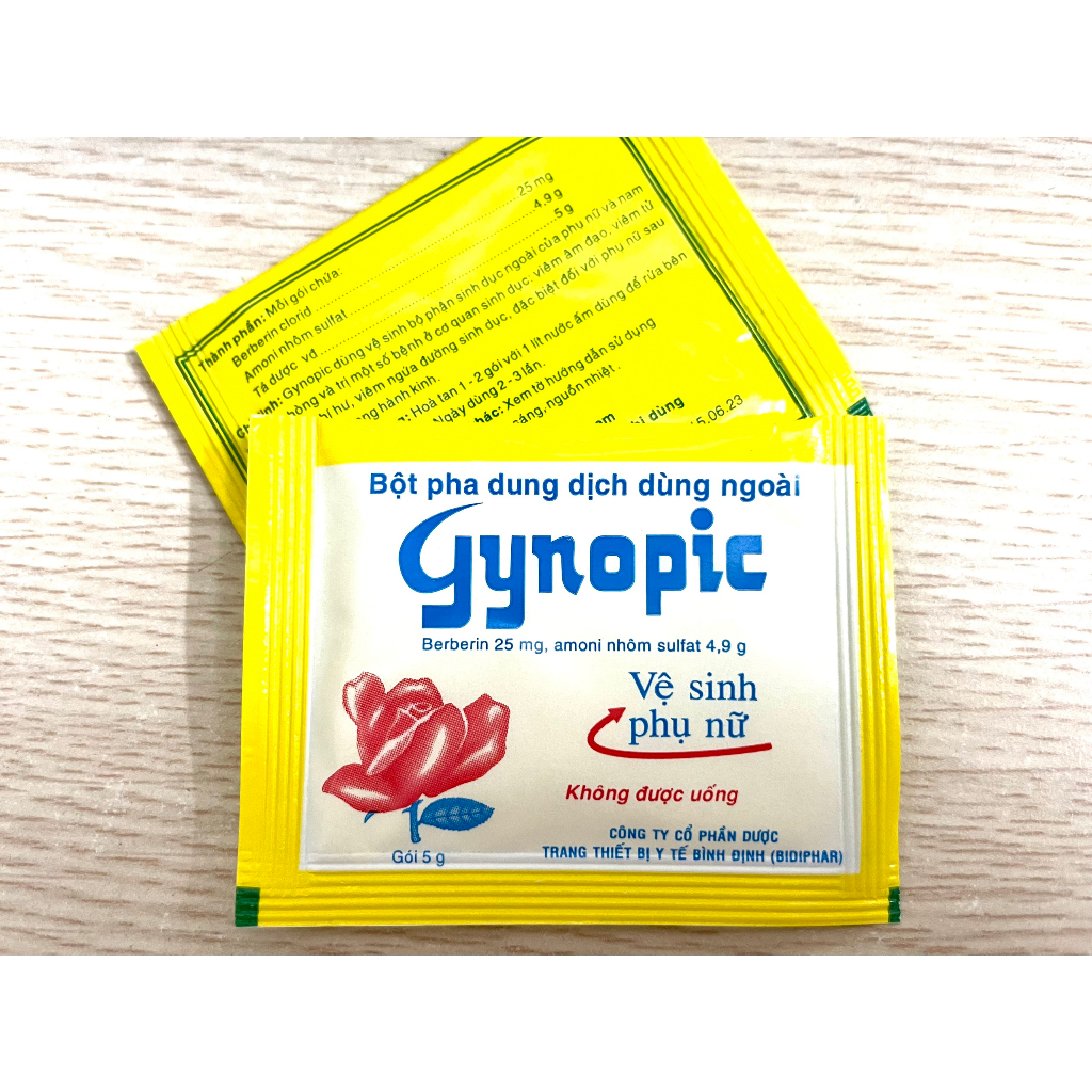 Gói vệ sinh phụ nữ hoa hồng Gynopic 5g