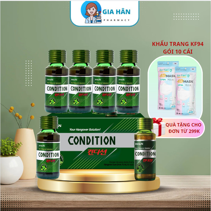 Combo 10 chai Nước giải rượu Condition Heathcare hỗ trợ giải rượu, giải