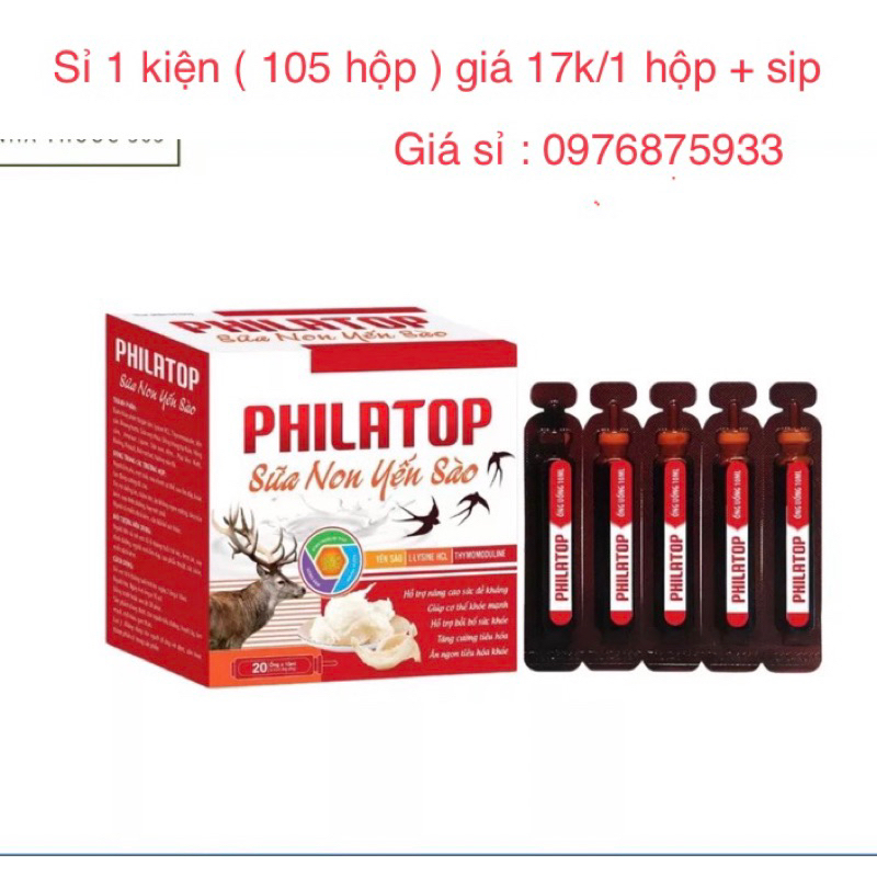 [Chính hãng]Philatop Sữa Non Yến Sào với thành phần, yến sào,hồng sâm, giúp giúp ăn ngủ ngon, nâng cao sức đề  kháng hô