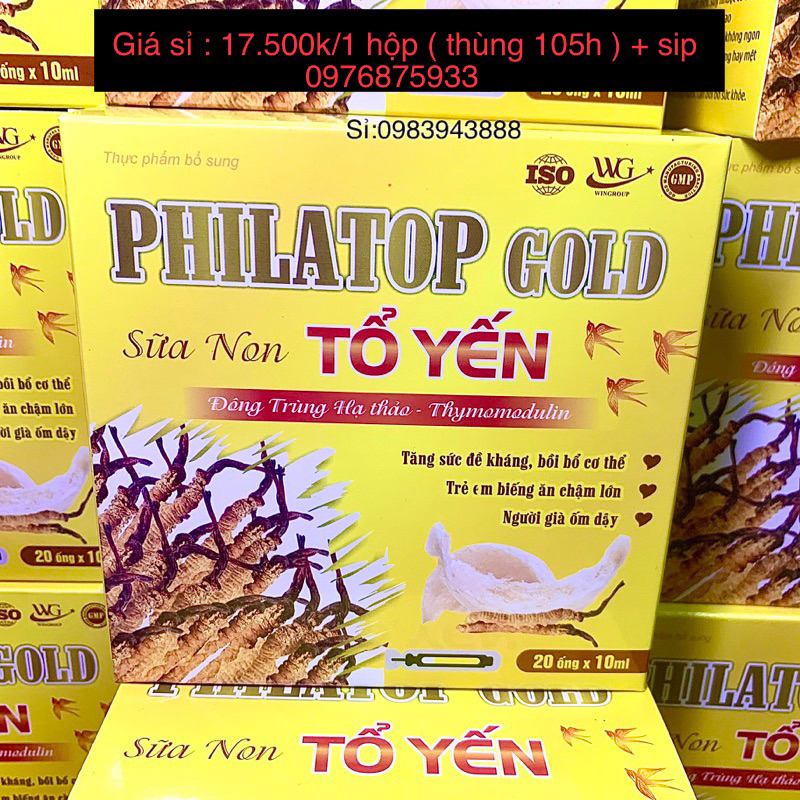 [siêu rẻ] Hộp 20 ống Philatop gold -yến sào sữa non giúp bồi bổ cơ thể tăng đề kháng- hàng chính hãng