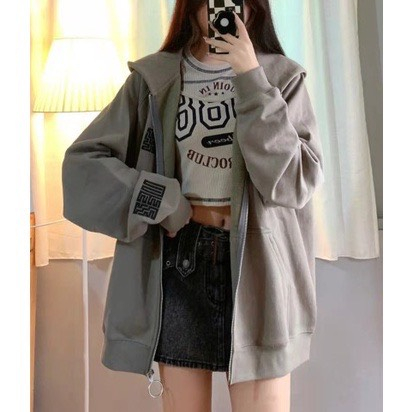 Áo khoác nỉ nữ hoodie form rộng cute hàn quốc CaMa Store M407