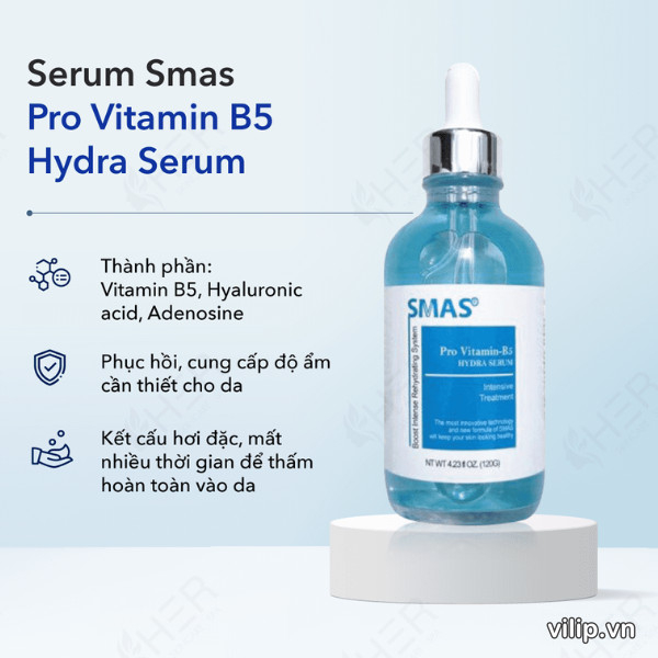 [NHẬP KHẨU CHÍNH HÃNG] SERUM B5 SMAS 120ML Tinh Chất Phục Hồi Và Cấp Ẩm Smas Pro Vitamin B5 Hydra