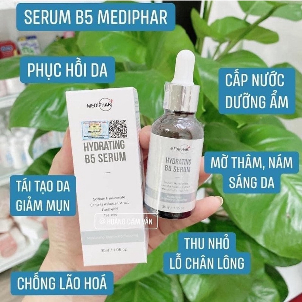 [NHẬP KHẨU CHÍNH HÃNG] SERUM B5 MEDIPHAR HYDRATING 30ml phục hồi cấp nước cho da