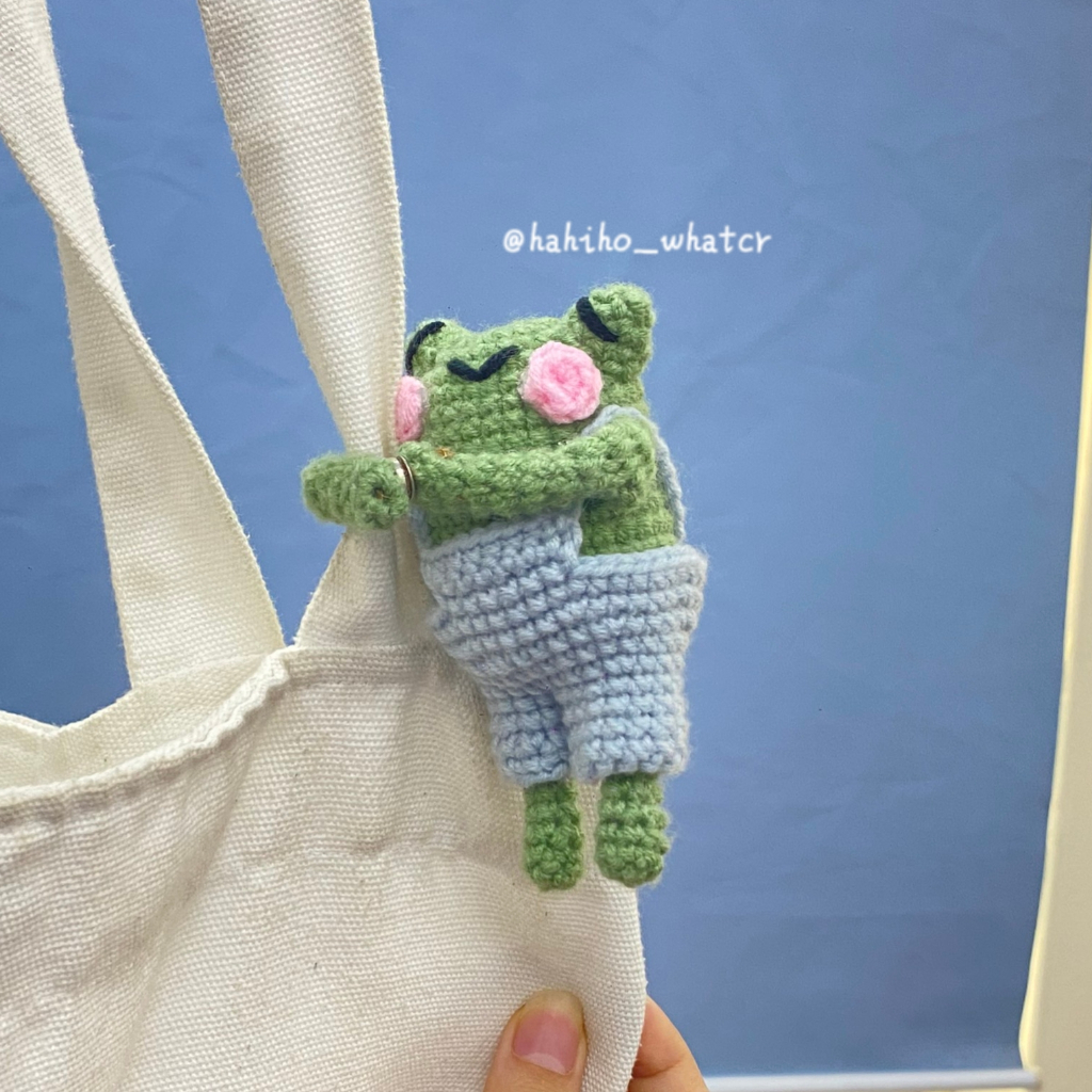 Ếch ôm túi làm bằng len | Bag friend | handmade