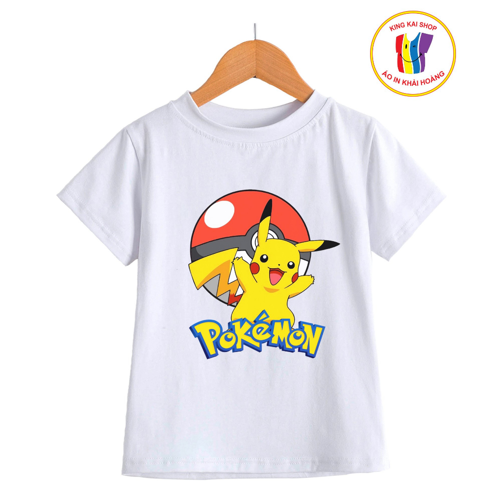 áo thun bé trai in hình pokemon pikachu dễ thương 1209 thun co giản 4 chiều thoải mái