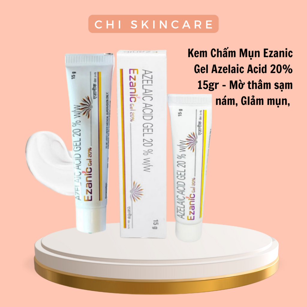 EZANIC GEL 20% AZELAIC DƯỠNG GIẢM THÂM, ĐỀU MÀU, TRẮNG SÁNG DA - Chichi