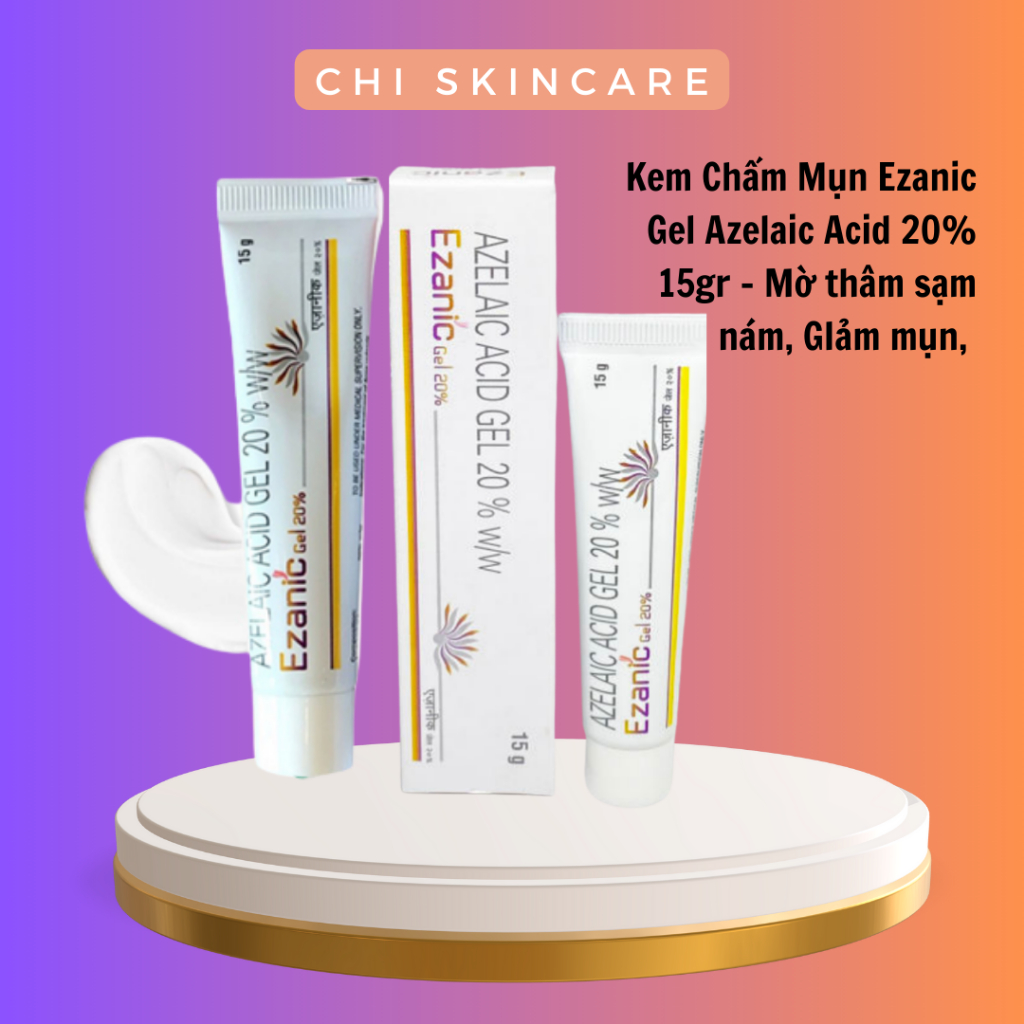 EZANIC GEL 20% AZELAIC DƯỠNG GIẢM THÂM, ĐỀU MÀU, TRẮNG SÁNG DA - Chichi