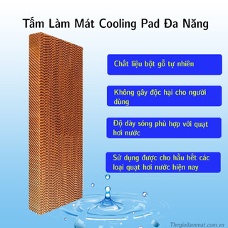 Tấm làm mát quạt hơi nước bộ 3 tấm -Chất liệu tổ ong siêu bền- Giao nhanh (HỎA TỐC)