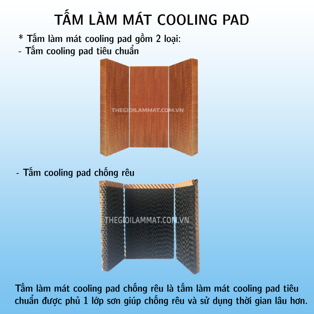 Bộ 3 tấm làm mát coolingpad Chống Rêu